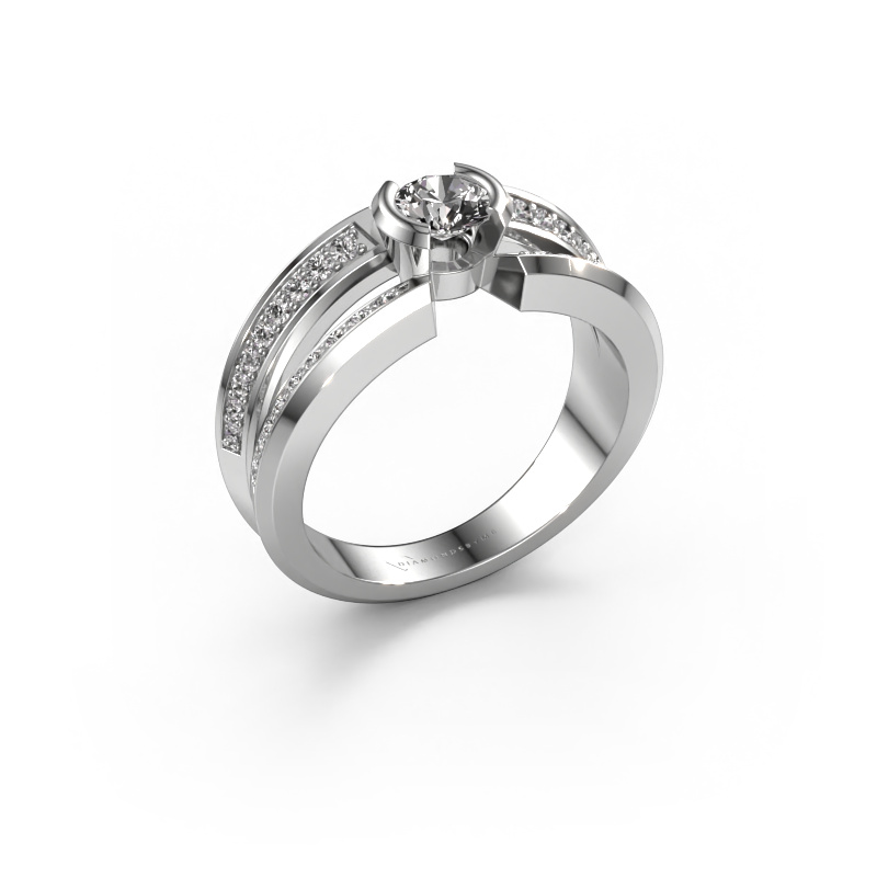 Image de Bague pour homme Rowan 585 or blanc Diamant 0.50 crt