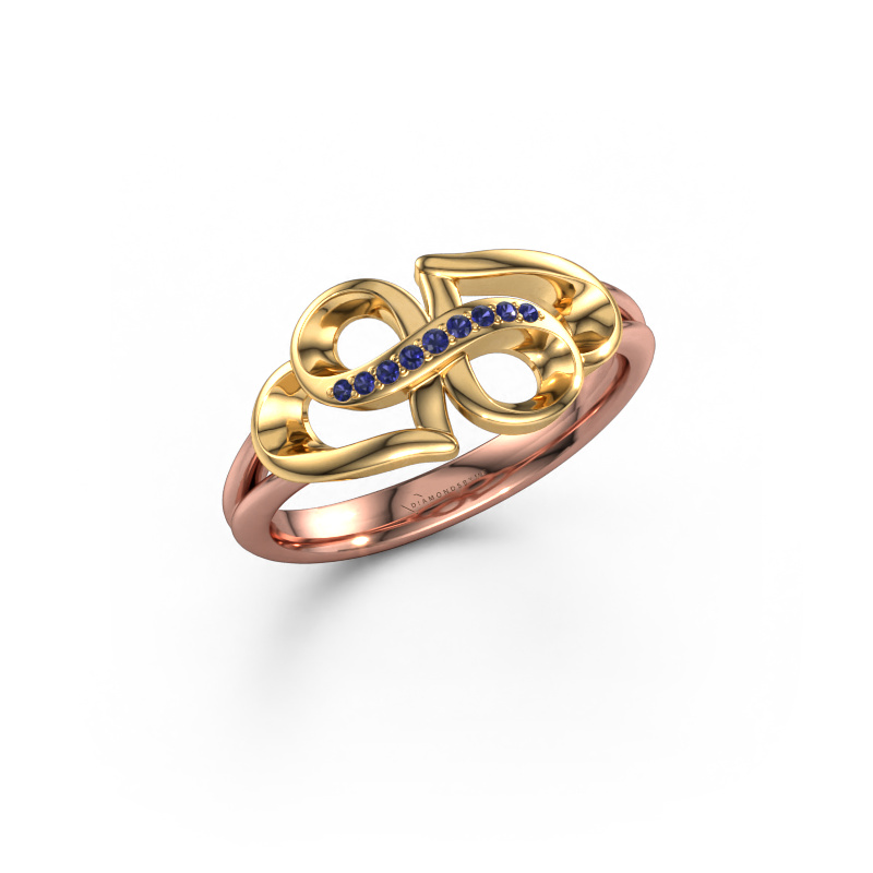 Image of Ring rowie 585 rose gold Sapphire 0.9 mm