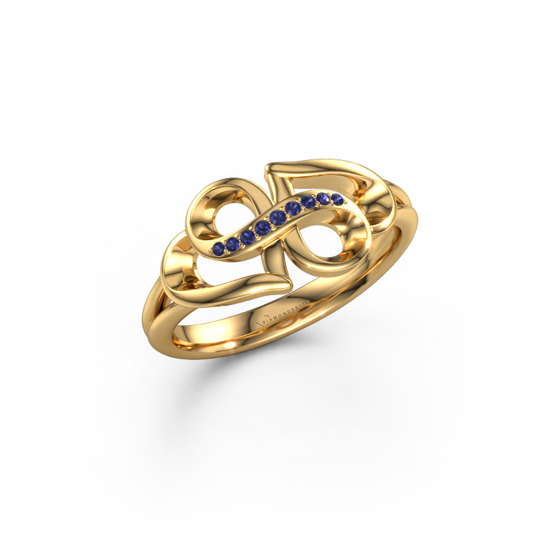 Image of Ring rowie 585 gold Sapphire 0.9 mm