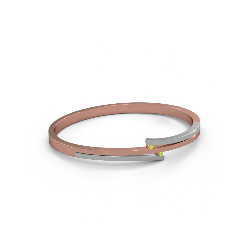 Image of Bracelet Roxane 585 rose gold Peridot 2 mm