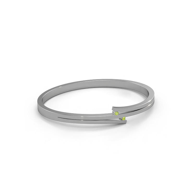 Image of Bracelet Roxane 585 white gold Peridot 2 mm