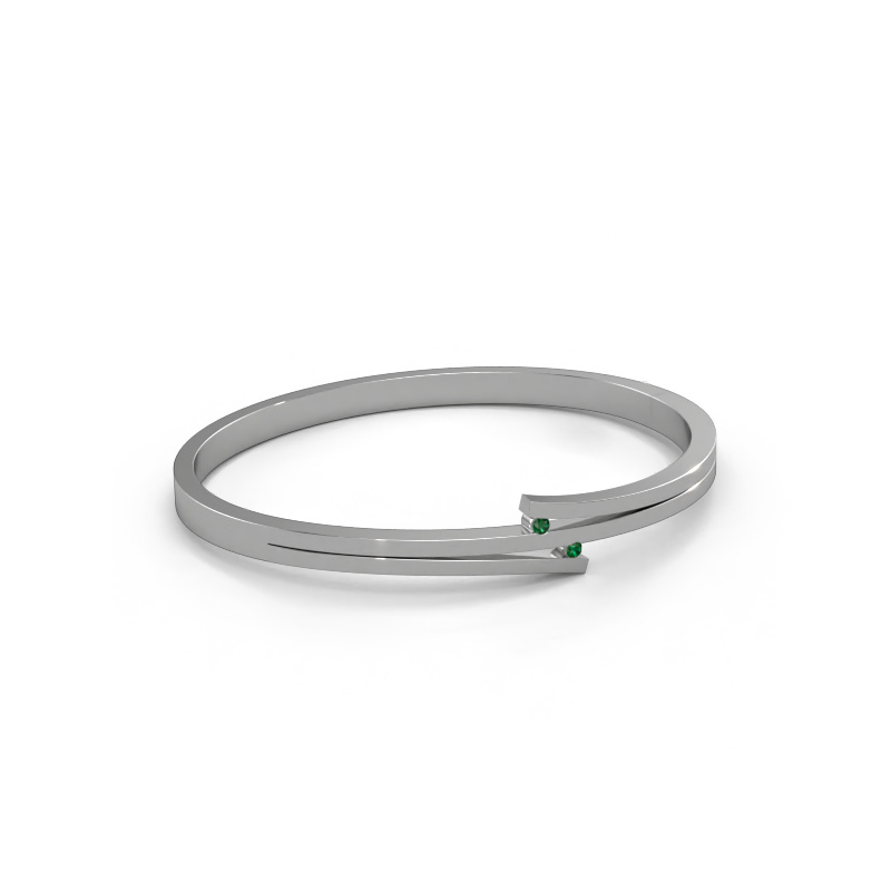 Image of Bracelet Roxane 585 white gold Emerald 2 mm