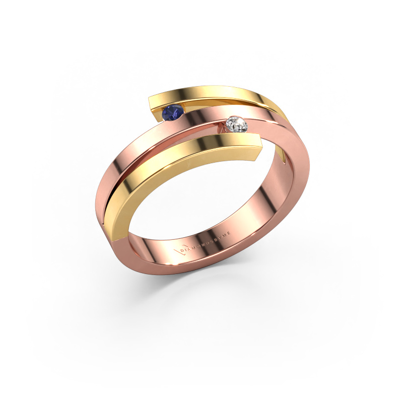 Bild von Ring Roxane 585 Roségold Saphir 2 mm