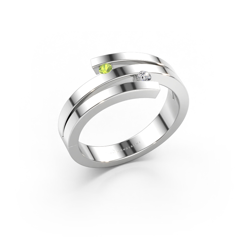 Bild von Ring Roxane 585 Weißgold Peridot 2 mm