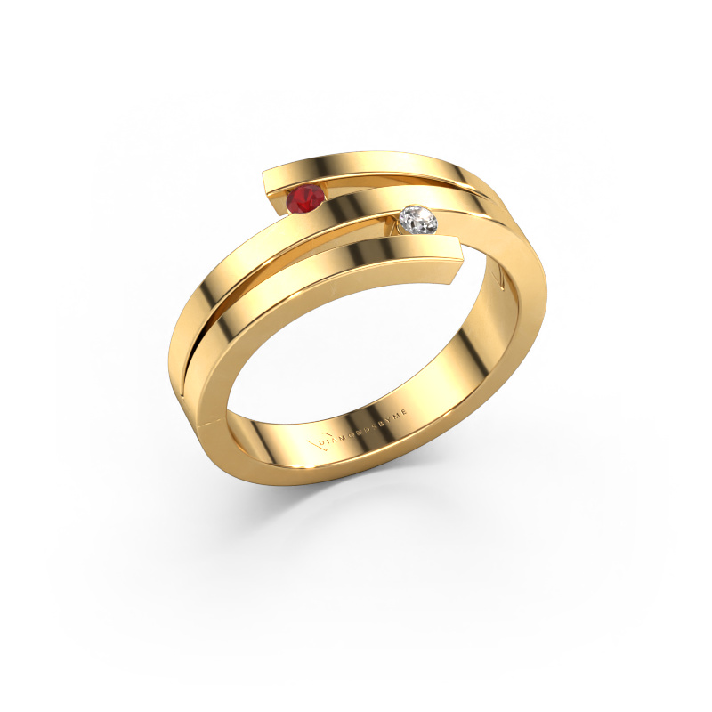 Bild von Ring Roxane 585 Gold Rubin 2 mm