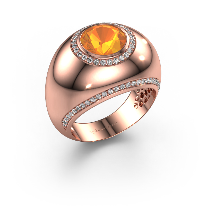 Image of Ring Roxann 585 rose gold Citrin 8 mm