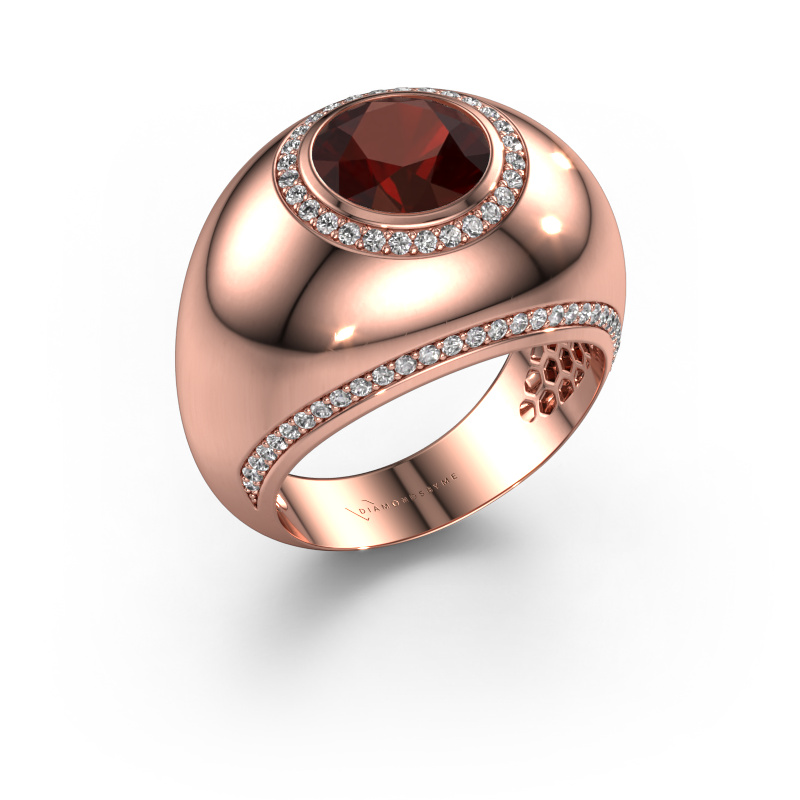 Image of Ring Roxann 585 rose gold Garnet 8 mm