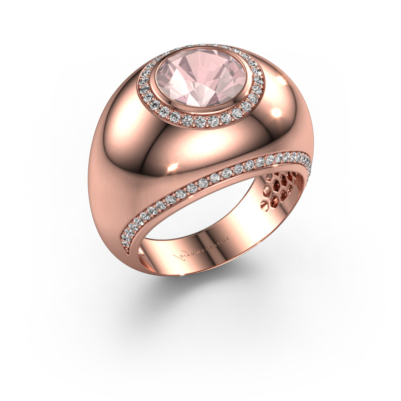 Image of Ring Roxann 585 rose gold Morganite champagne 8 mm