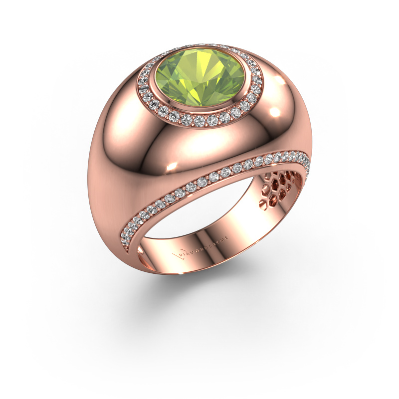 Image of Ring Roxann 585 rose gold Peridot 8 mm