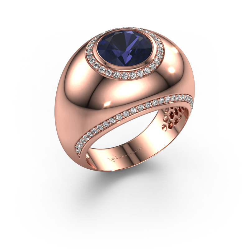 Image de Bague Roxann 585 or rose Saphir 8 mm