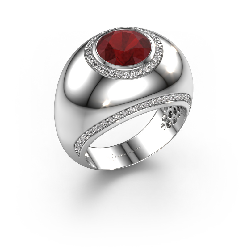 Image of Ring Roxann 585 white gold Ruby 8 mm
