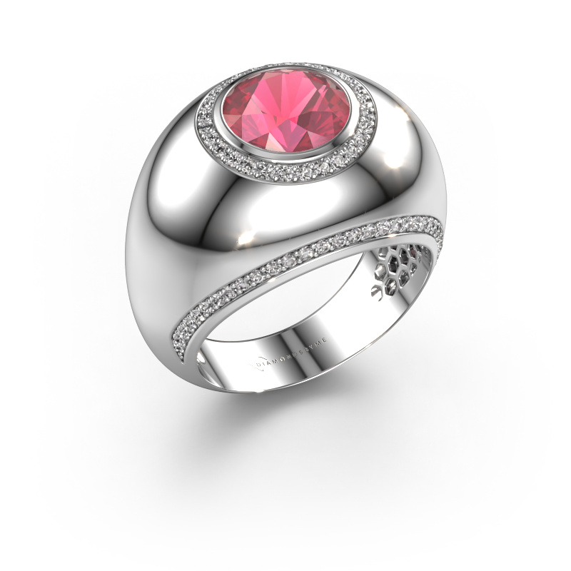 Image of Ring Roxann 585 white gold Tourmaline pink 8 mm
