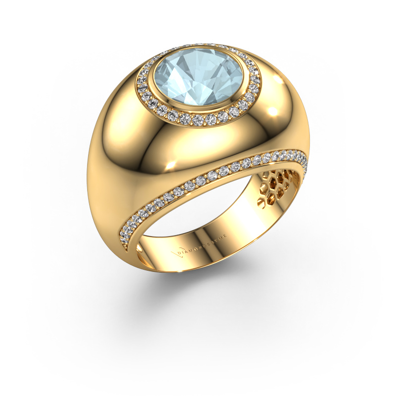 Bild von Ring Roxann 585 Gold Aquamarin 8 mm