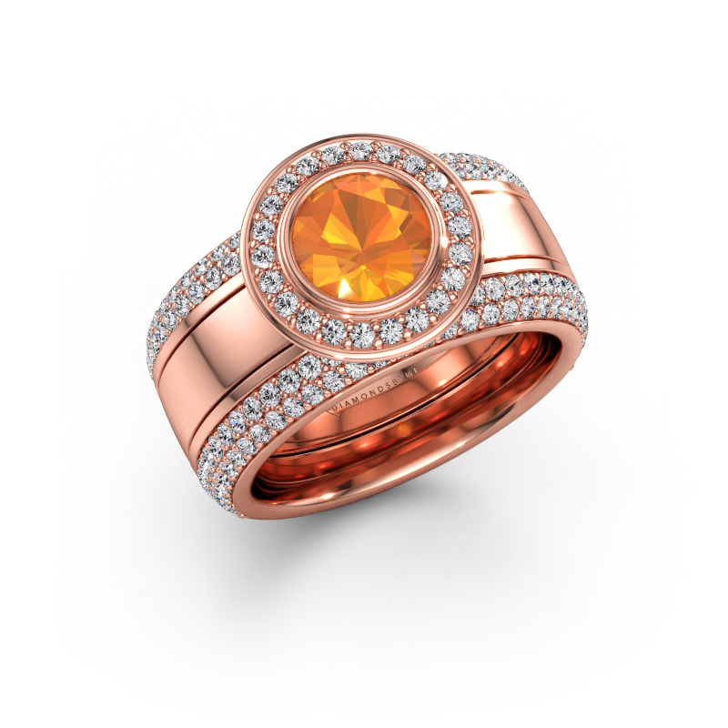 Bild av Ring Roxie 585 roséguld Citrin 6.5 mm