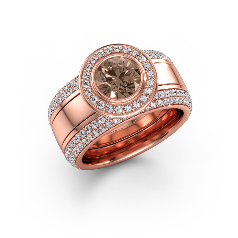 Immagine di Anello Roxie 585 oro rosa Diamante marrone 2.06 crt