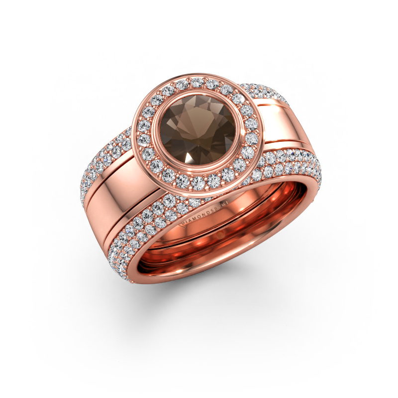 Bild av Ring Roxie 585 roséguld Rökkvarts 6.5 mm