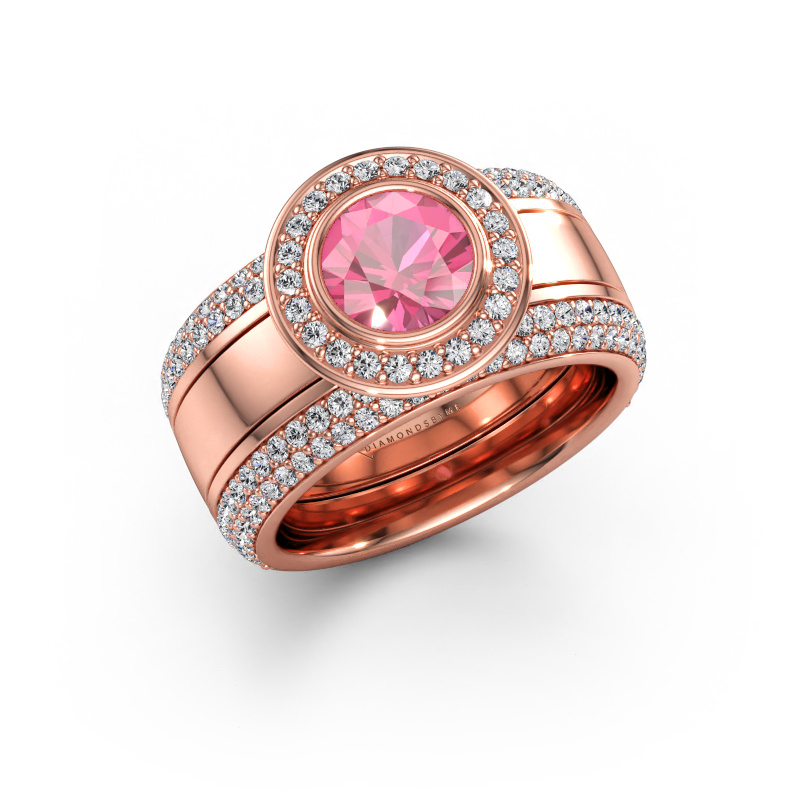 Bild av Ring Roxie 585 roséguld Rosa safir 6.5 mm