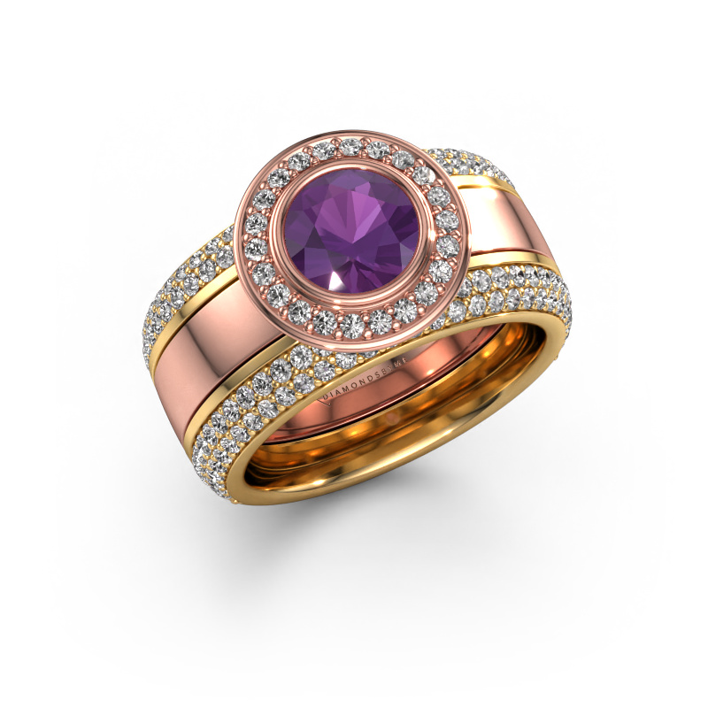 Bild von Ring Roxie 585 Roségold Amethyst 6.5 mm