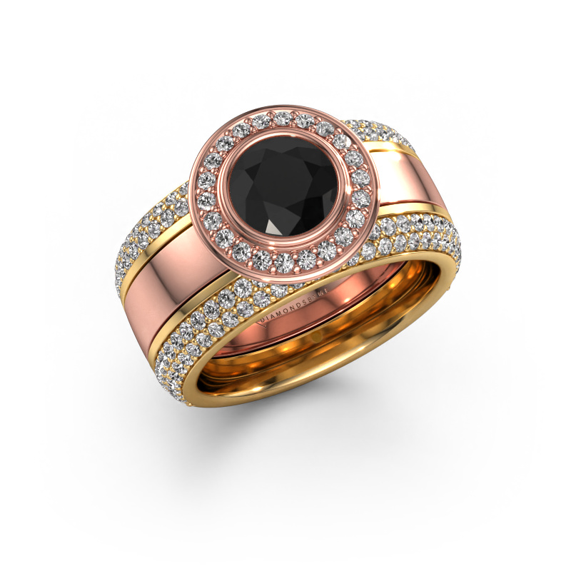 Image of Ring Roxie 585 rose gold Black diamond 2.36 crt