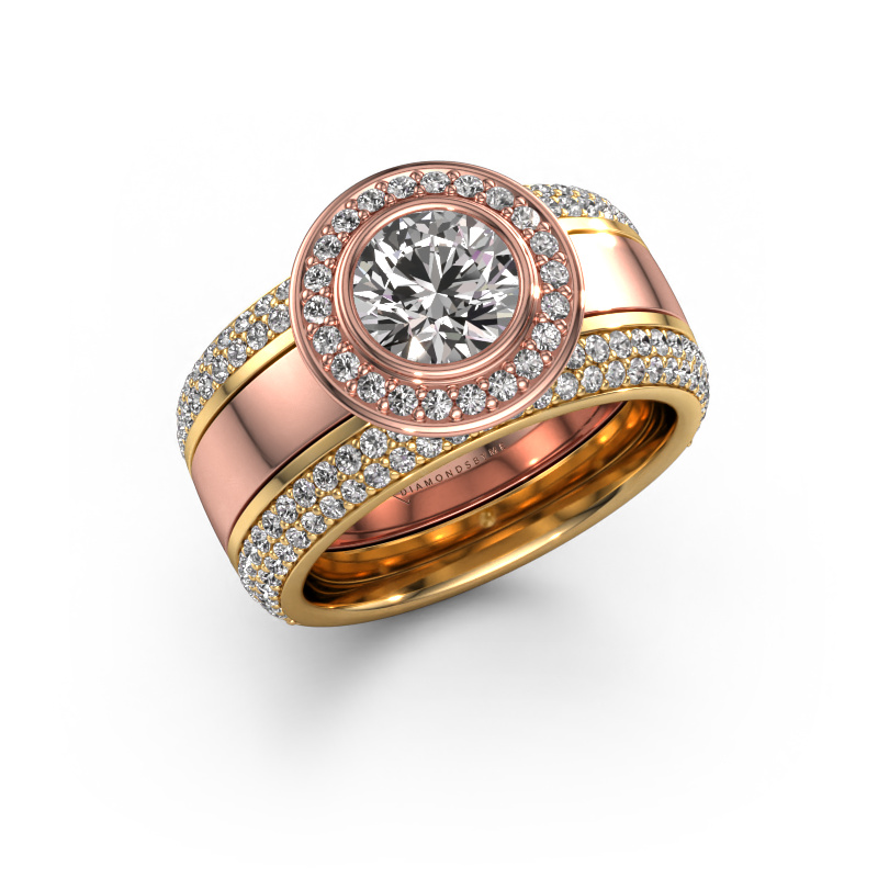 Bild von Ring Roxie 585 Roségold Custom diamant 6.5 mm