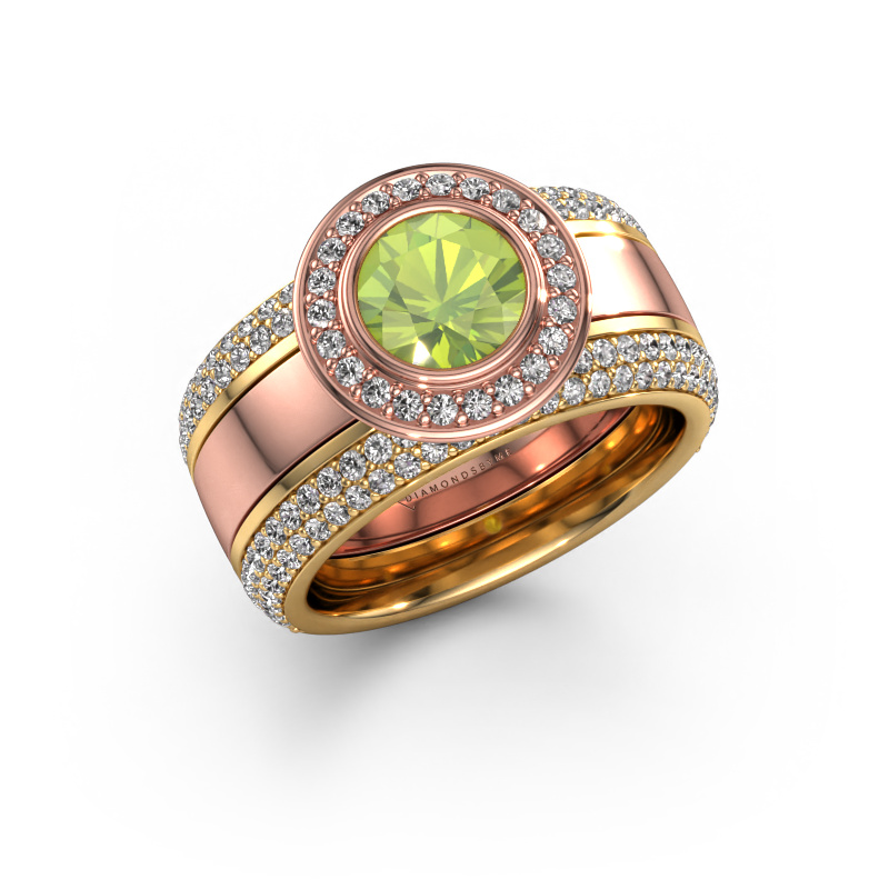 Image of Ring Roxie 585 rose gold Peridot 6.5 mm