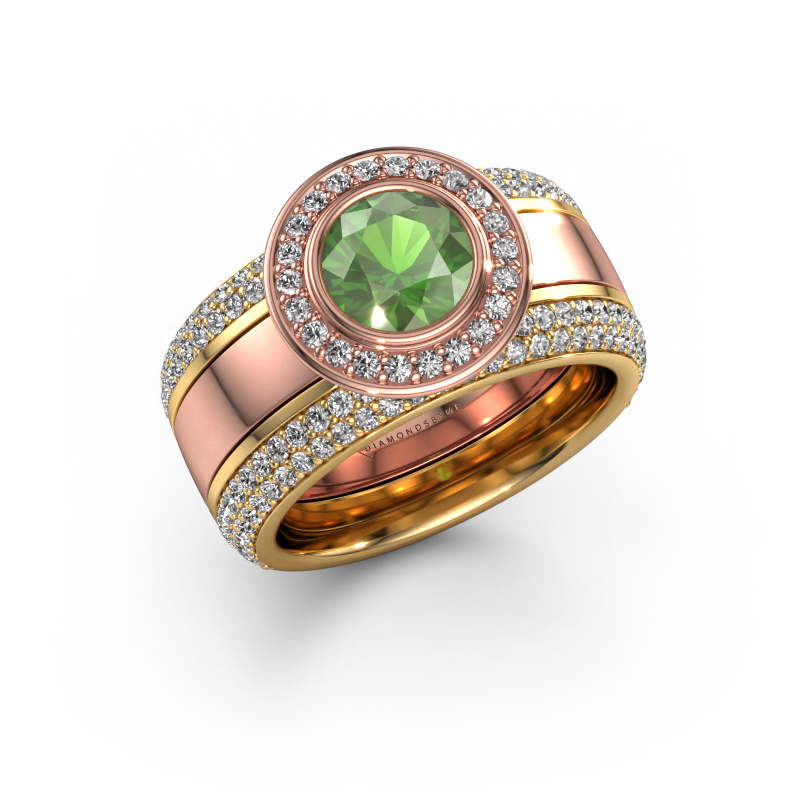 Bild von Ring Roxie 585 Roségold Turmalin grün 6.5 mm