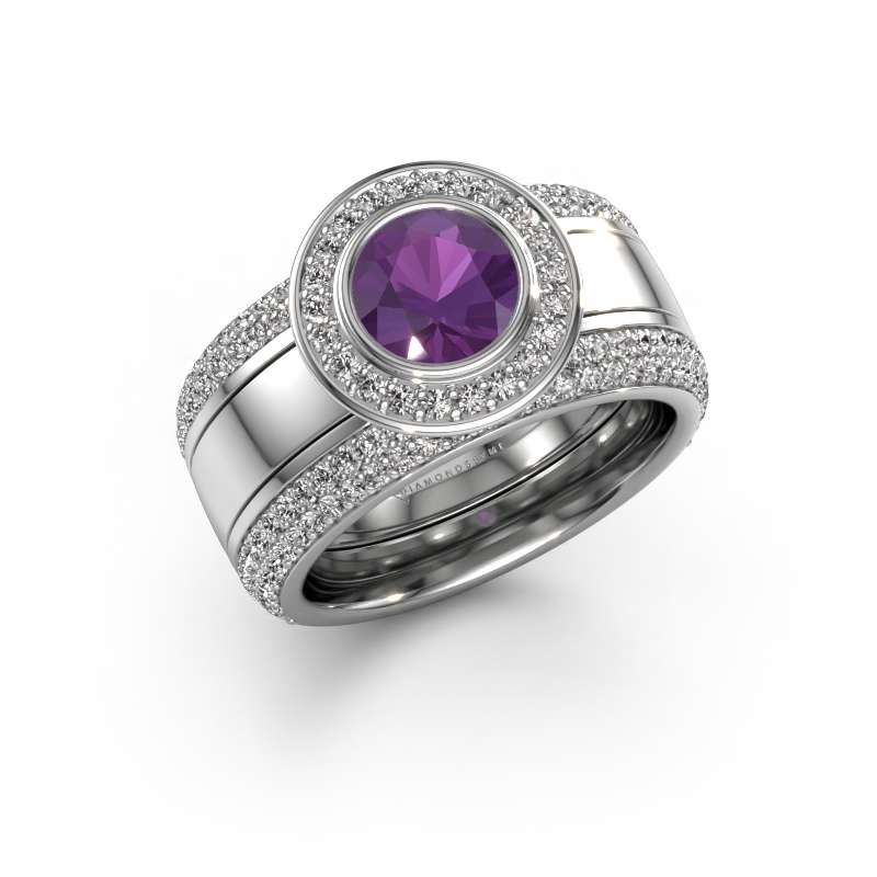 Image of Ring Roxie 950 platinum Amethyst 6.5 mm