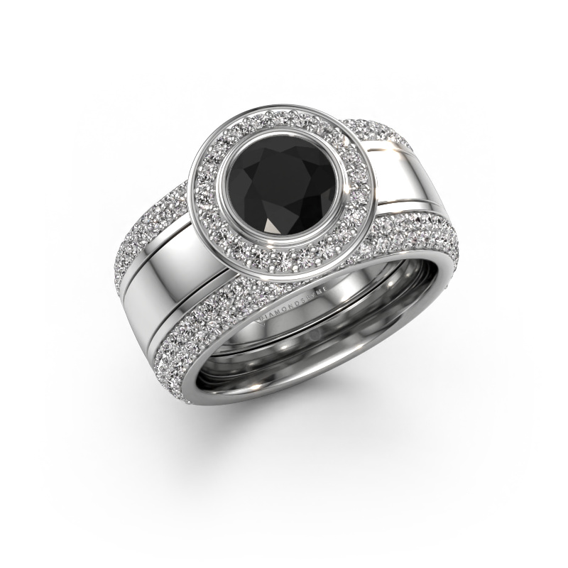 Image of Ring Roxie 950 platinum Black diamond 2.36 crt
