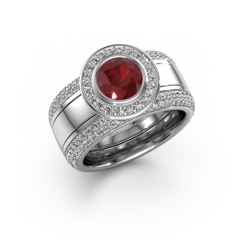 Image of Ring Roxie 950 platinum Ruby 6.5 mm
