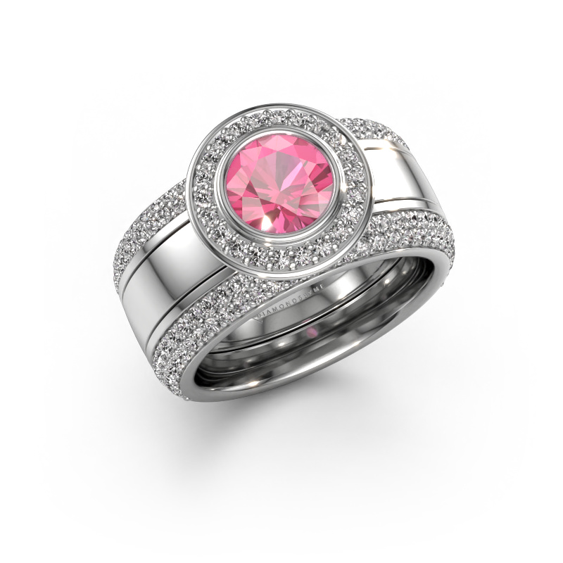 Image of Ring Roxie 950 platinum Pink sapphire 6.5 mm
