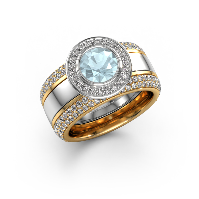 Bild von Ring Roxie 585 Weißgold Aquamarin 6.5 mm