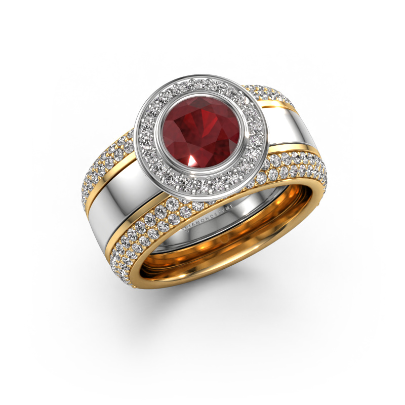 Image of Ring Roxie 585 white gold Ruby 6.5 mm