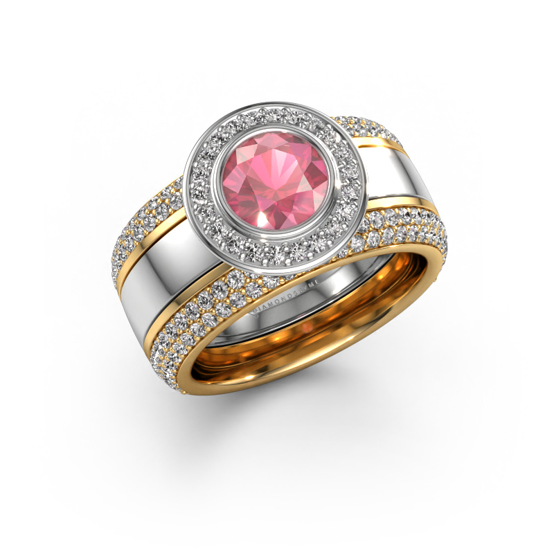 Image of Ring Roxie 585 white gold Tourmaline pink 6.5 mm