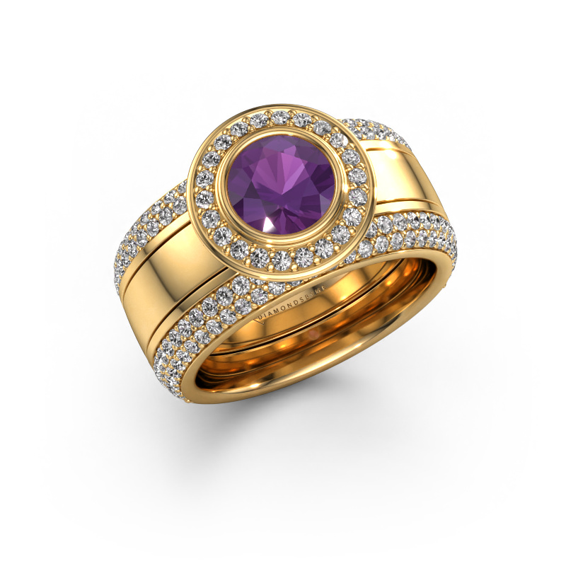 Image of Ring Roxie 585 gold Amethyst 6.5 mm