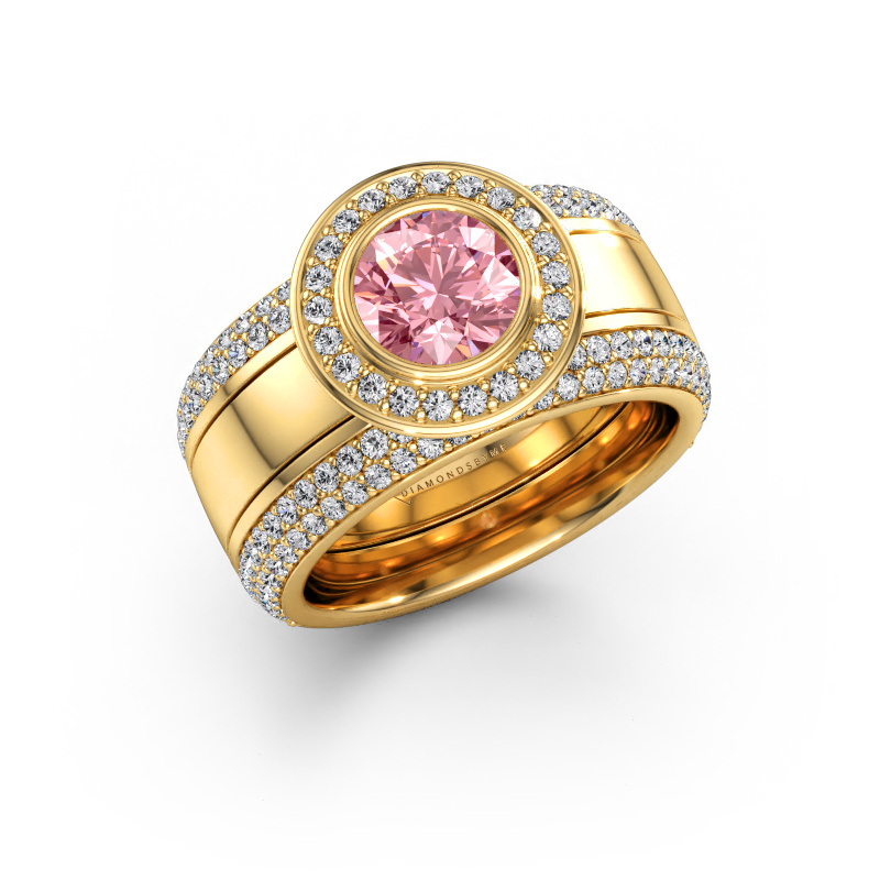 Immagine di Anello Roxie 585 oro Diamante lab grown rosa 6.5 mm