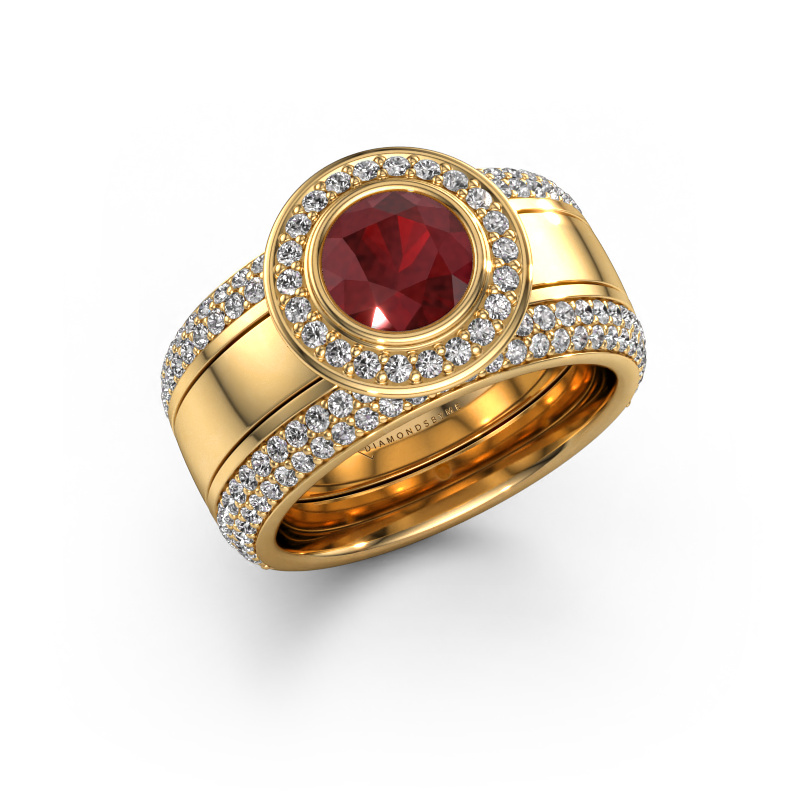 Image of Ring Roxie 585 gold Ruby 6.5 mm
