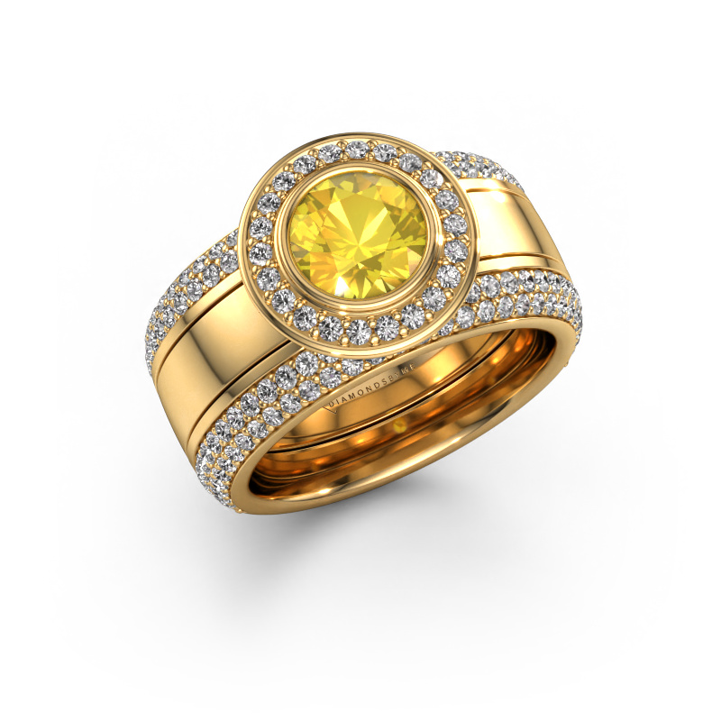 Bild von Ring Roxie 585 Gold Gelb Saphir 6.5 mm