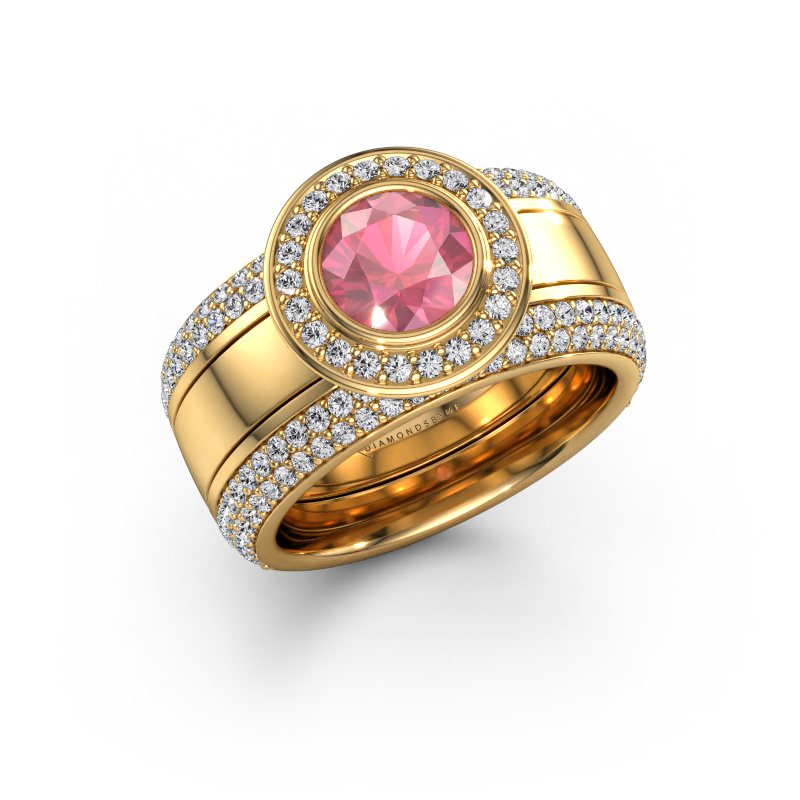 Image of Ring Roxie 585 gold Tourmaline pink 6.5 mm