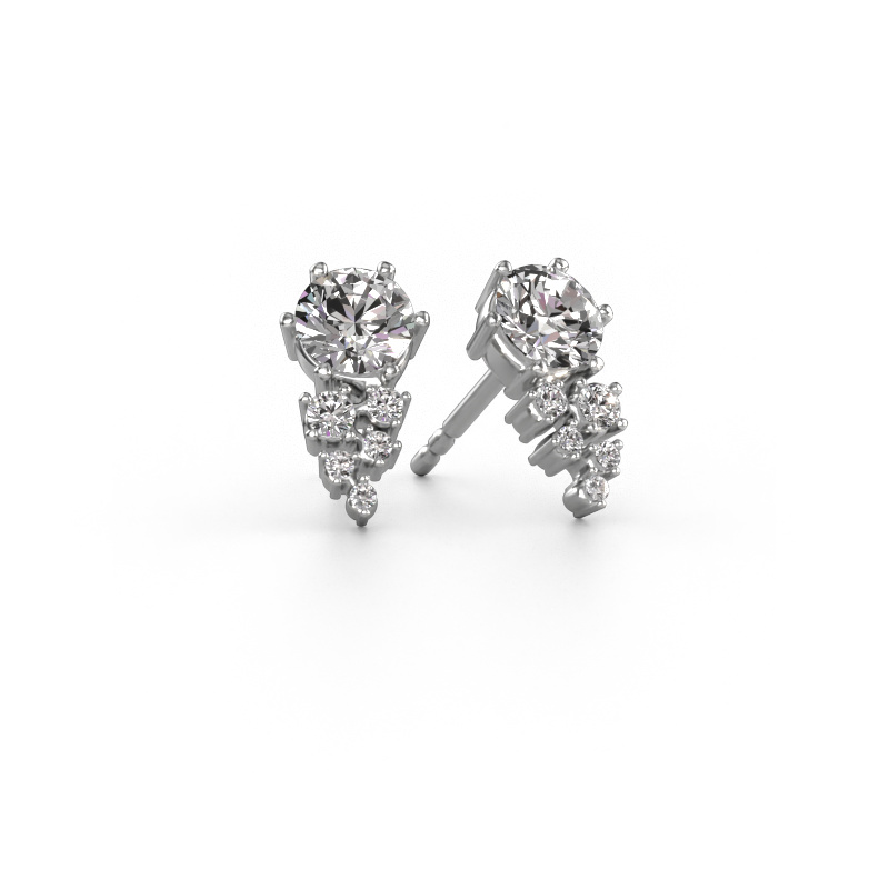 Image of Earrings Royce 585 white gold Diamond 1.133 crt
