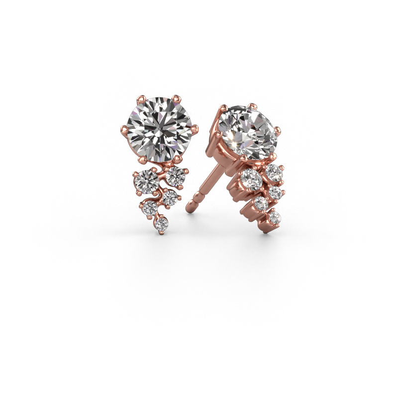 Image of Earrings Royce 585 rose gold Lab grown diamond 1.779 crt