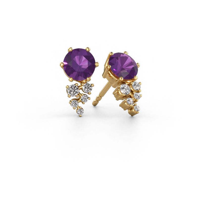 Bild von Ohrringe Royce 585 Gold Amethyst 6 mm