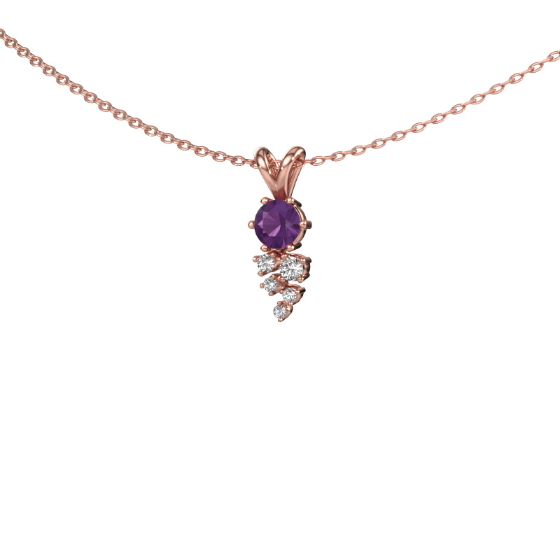 Image of Pendant Royce 585 rose gold Amethyst 4 mm