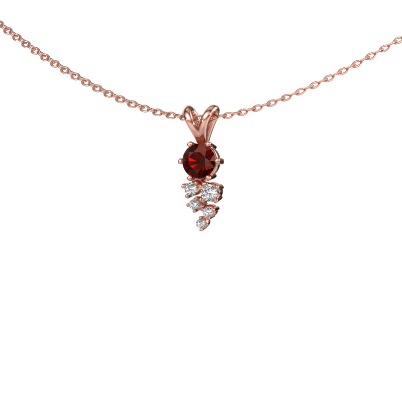 Image of Pendant Royce 585 rose gold Garnet 4 mm