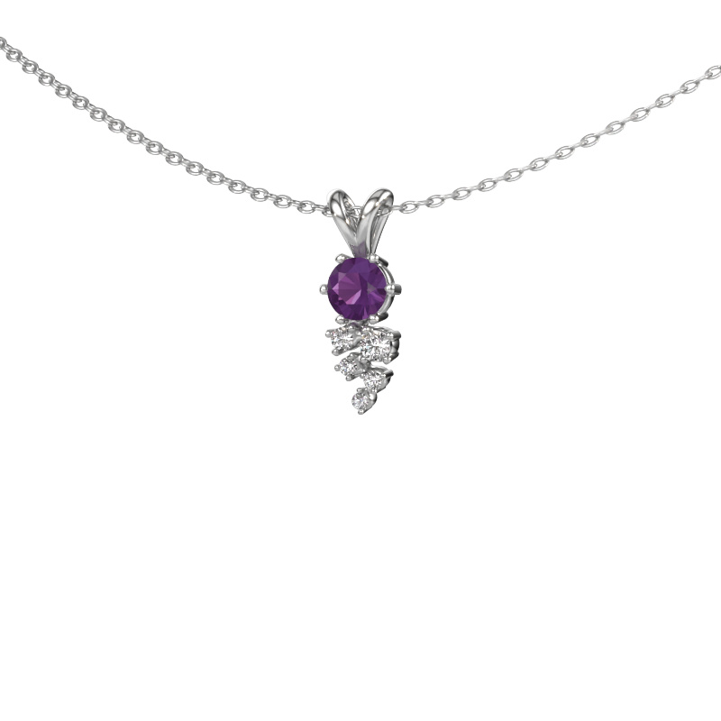 Image of Pendant Royce 950 platinum Amethyst 4 mm