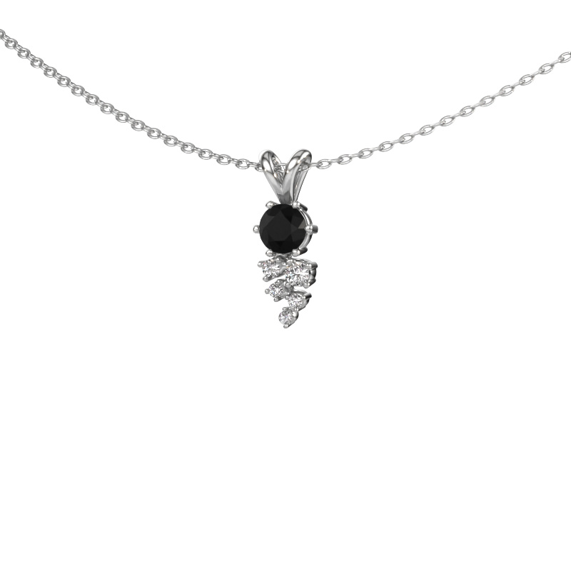 Image of Pendant Royce 585 white gold Black diamond 0.367 crt