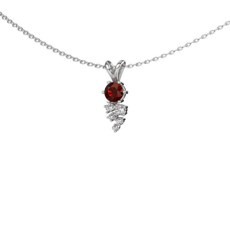 Image of Pendant Royce 950 platinum Garnet 4 mm