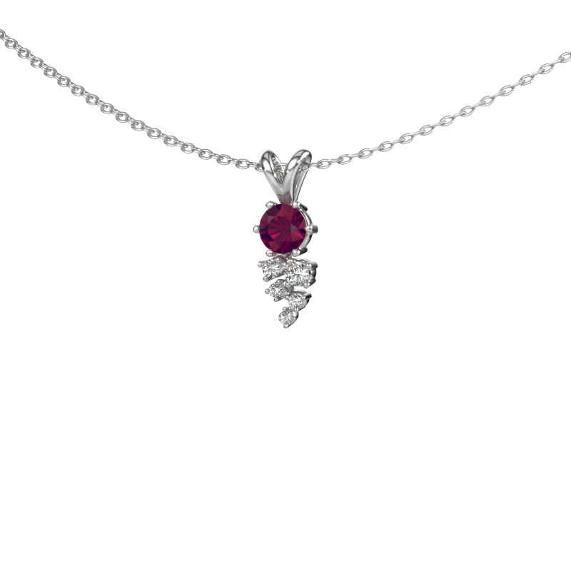Image of Pendant Royce 950 platinum Rhodolite 4 mm