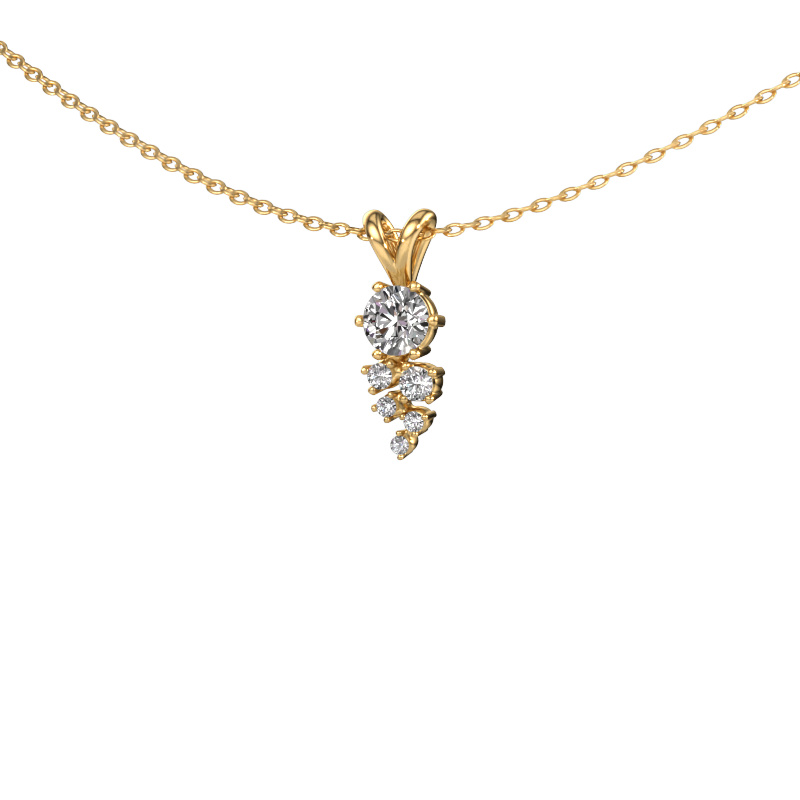 Image of Pendant Royce 585 gold Zirconia 4 mm