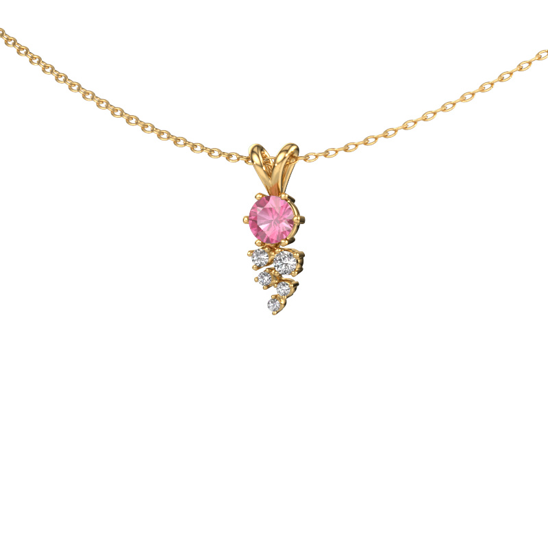 Image of Pendant Royce 585 gold Pink sapphire 4 mm