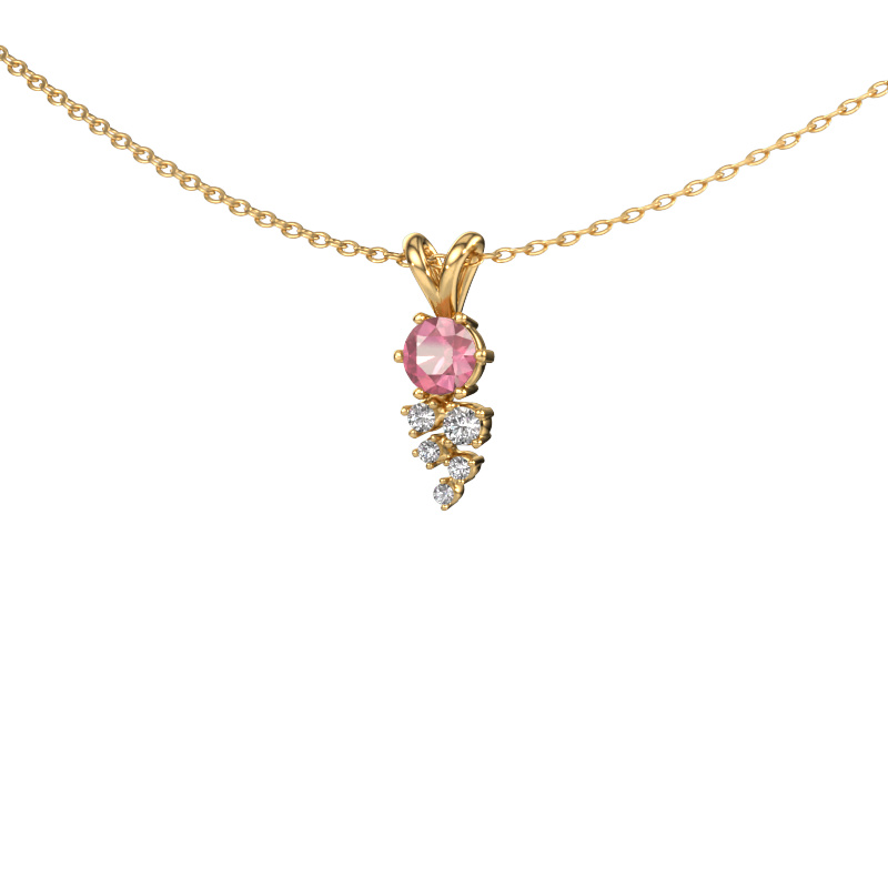 Image of Pendant Royce 585 gold Tourmaline pink 4 mm
